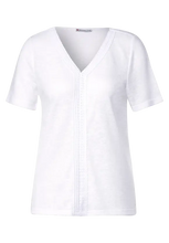 Load image into Gallery viewer, 320004- White Linen Look Tshirt- Street One