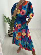 Load image into Gallery viewer, Floral Print Dress and Obi Belt