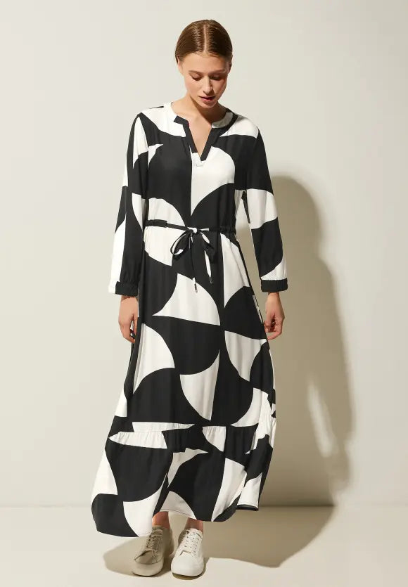 143691- Boutique Print - Black/White Dress – One Seven Street Fifty