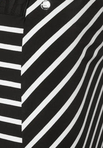 361287- Stripe MIDI Skirt - Street One