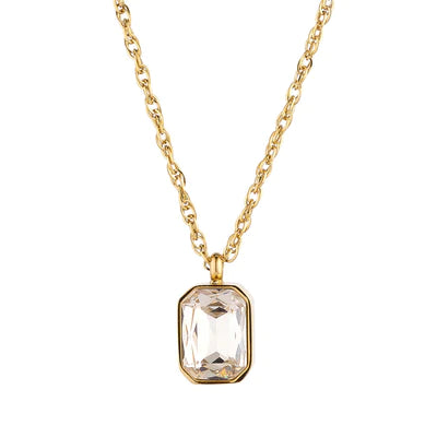 Zaria Clear Crystal Pendant - Knight & Day
