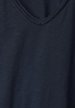 Load image into Gallery viewer, 320176- Navy Shoulder Print T-shirt- Cecil