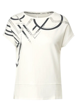 Load image into Gallery viewer, 320226- White Printed T-shirt - Cecil