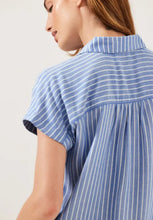 Load image into Gallery viewer, 344026- Short Sleeve  Stripe Blouse- Cecil