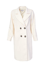 Load image into Gallery viewer, 23120- Cream Wool Coat with Pleated Cuff- Kate Cooper