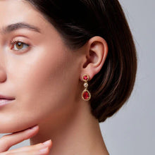 Load image into Gallery viewer, R245EPL- Kynlee Fuchsia Earrings- Knight and Day