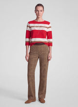 Load image into Gallery viewer, Red &amp; Cream Print Pullover - Rabe