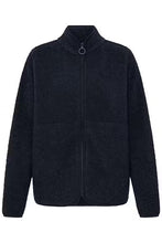 Load image into Gallery viewer, Navy Fleece Cardigan - Fransa