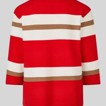 Load image into Gallery viewer, Red &amp; Cream Print Pullover - Rabe