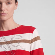 Load image into Gallery viewer, Red &amp; Cream Print Pullover - Rabe