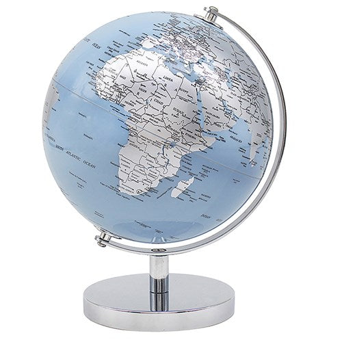 74481 - Blue and Sliver Globe - Small - Joe Davis