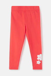 Mollie Floral Leggings - Coral- Little Lighthouse