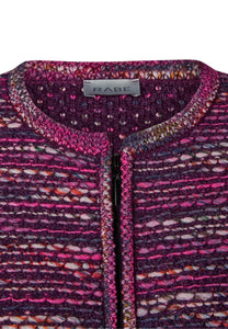 Purple Clouds Zip-Up Cardigan - Rabe