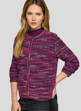 Load image into Gallery viewer, Purple Clouds Zip-Up Cardigan - Rabe
