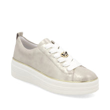 Load image into Gallery viewer, D1C03-60 - Light Gold Lace up Trainer - Remonte