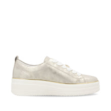 Load image into Gallery viewer, D1C03-60 - Light Gold Lace up Trainer - Remonte