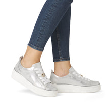 Load image into Gallery viewer, D1C03-81 - Sliver Lace up Trainer - Remonte