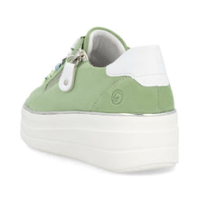 Load image into Gallery viewer, D1C06-52 - Suede Trainer with Colourful Lace - Green - Remonte