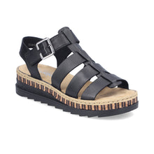 Load image into Gallery viewer, V7904-00  - Balck Strap Sandal - Rieker