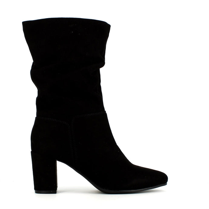 Black Mid Calf Slouch Boot- Millie & Co