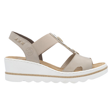 Load image into Gallery viewer, 67498-62 - Strappy Metallic Sandal - Rieker