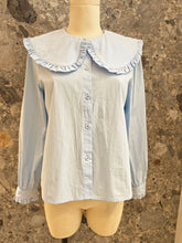 Load image into Gallery viewer, Blue Frill Collar Blouse - Milo's