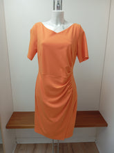 Load image into Gallery viewer, 78584- Orange Dress w/ Side Ruching - Tia