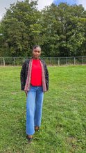Load image into Gallery viewer, Red &amp; Gold Print Reversible Jacket - Powell Craft