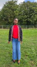 Load image into Gallery viewer, Red &amp; Gold Print Reversible Jacket - Powell Craft