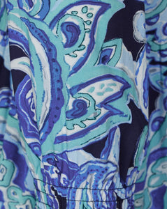 143909- Paisley Print Midi Dress- Aqua Blue Mix- Street One