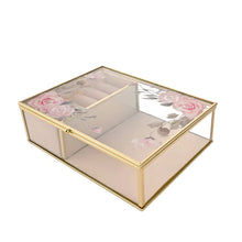 Load image into Gallery viewer, Floral Glass Jewellery Box - Large- Widdop