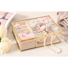 Load image into Gallery viewer, Floral Glass Jewellery Box - Large- Widdop