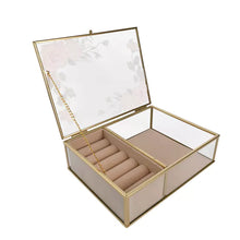 Load image into Gallery viewer, Floral Glass Jewellery Box - Large- Widdop