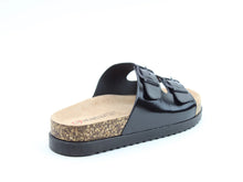 Load image into Gallery viewer, Totnes Double Buckle Slider- Black- Heavenly Feet