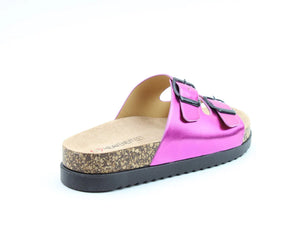 Totnes Double Buckle Slider- Fuchsia- Heavenly Feet