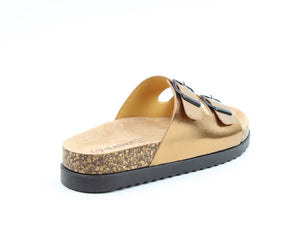 Totnes Double Buckle Slider- Old Gold- Heavenly Feet