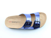 Load image into Gallery viewer, Totnes Double Buckle Slider- Blue- Heavenly Feet