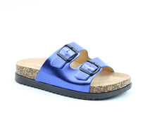 Load image into Gallery viewer, Totnes Double Buckle Slider- Blue- Heavenly Feet