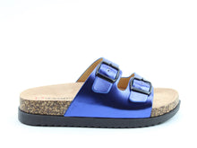 Load image into Gallery viewer, Totnes Double Buckle Slider- Blue- Heavenly Feet