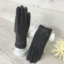 Load image into Gallery viewer, 162-Button Detail Gloves- Grey