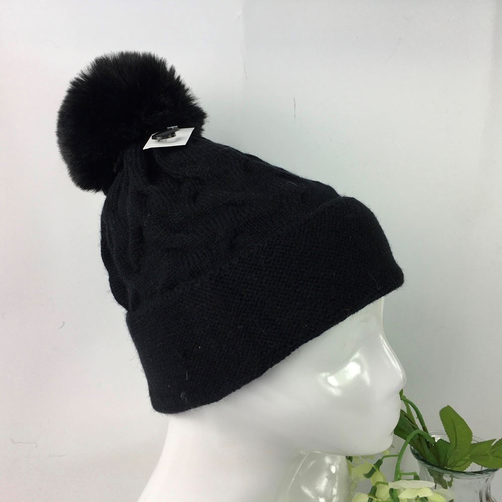 022-PomPom Hat-Black