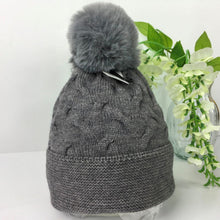 Load image into Gallery viewer, 022-PomPom Hat- Grey