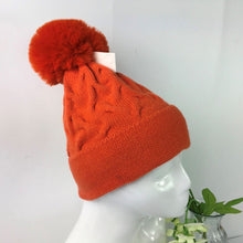 Load image into Gallery viewer, 022-PomPom Hat-Orange