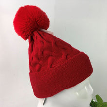 Load image into Gallery viewer, 022-PomPom Hat- Red