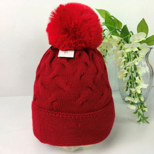 022-PomPom Hat- Red