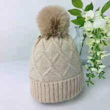 Load image into Gallery viewer, 034-PomPom Hat-Beige