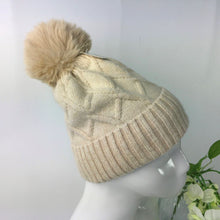 Load image into Gallery viewer, 034-PomPom Hat-Beige