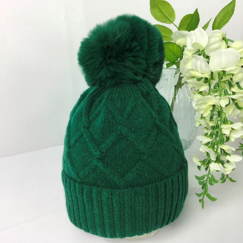 034-PomPom Hat-Green
