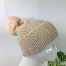 Load image into Gallery viewer, 040-PomPom Hat- Beige