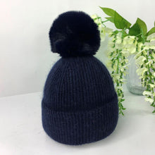 Load image into Gallery viewer, 040-PomPom Hat- Navy